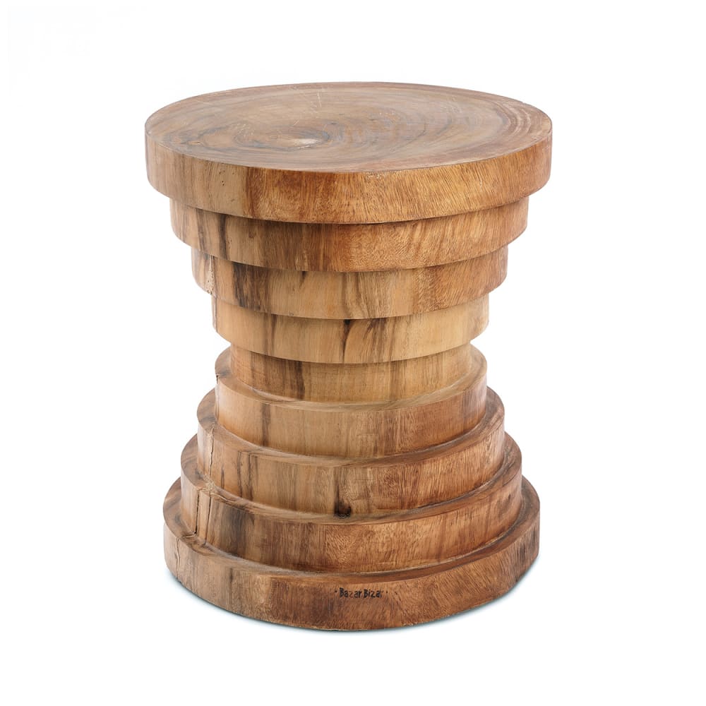 Wohnli Möbelsuche - Hocker aus braunem Suarholz 40 x 40 x 45 cm