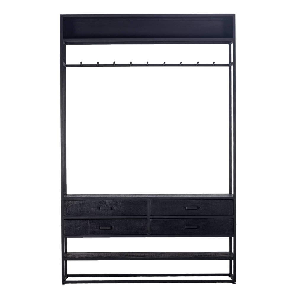 wohnli-moebel-suche-M24007122 Wohnli Möbelsuche - Garderobenschrank aus Metall/Holz 130x35x200cm