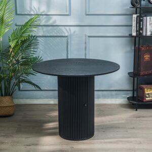 Esstisch aus Holz Schwarz (4-6 Personen) 90x75x90cm Holz Schwarz Nordlys Möbel Esszimmermöbel Esstische