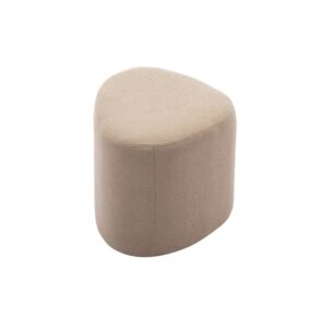 Wohnli Möbelsuche - Hocker in Kieselsteinform mit Stoffbezug in greige