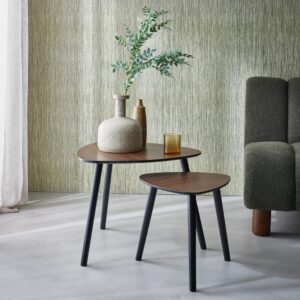 wohnli-moebel-suche-M24010253-1 2er Set Couchtische mit nussbaumfarbenem Holzdekor 60x48x60cm Spanplatte Braun sweeek Möbel Wohnzimmermöbel Couchtische