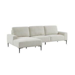 Wohnli Möbelsuche - 3-Sitzer-Sofa cremeweiß und Recamiere links