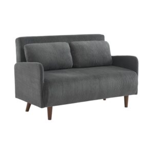 Wohnli Möbelsuche - 2-Sitzer-Sofa mit dunkelgrauem Cordbezug