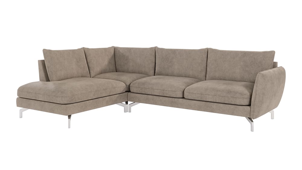 wohnli-moebel-suche-M24011538 Wohnli Möbelsuche - Modernes Ecksofa mit Silber-Füßen aus Mikrofaser-Stoff