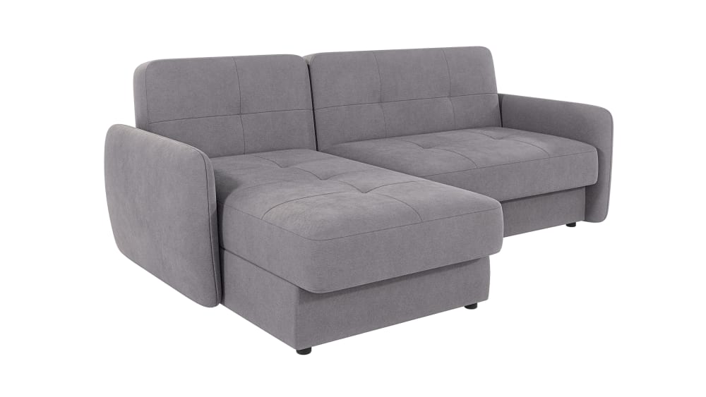 Wohnli Möbelsuche - Modernes Ecksofa mit Ottomane aus Mikrofaser-Stoff