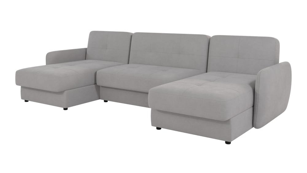 Wohnli Möbelsuche - Wohnlandschaft mit Schlaffunktion aus Mikrofaser-Stoff