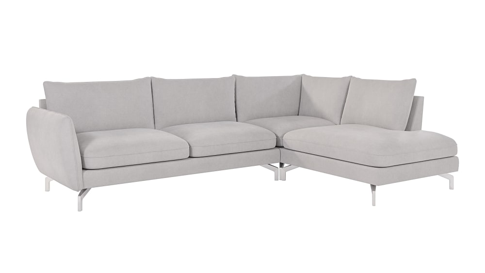 wohnli-moebel-suche-M24011571 Wohnli Möbelsuche - Modernes Ecksofa mit Silber-Füßen aus Mikrofaser-Stoff
