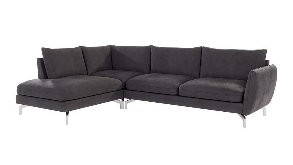 wohnli-moebel-suche-M24011576 Wohnli Möbelsuche - Modernes Ecksofa mit Silber-Füßen aus Mikrofaser-Stoff