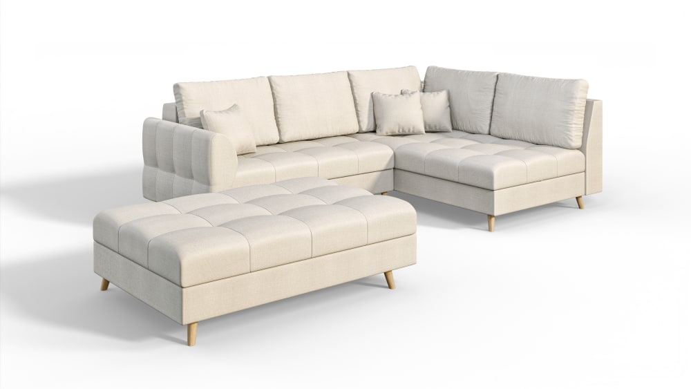 wohnli-moebel-suche-M24011580 Wohnli Möbelsuche - Skandinavisches Ecksofa mit Hocker aus Mikrofaser-Stoff