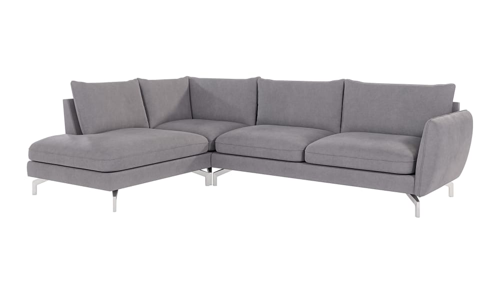 wohnli-moebel-suche-M24011584 Wohnli Möbelsuche - Modernes Ecksofa mit Silber-Füßen aus Mikrofaser-Stoff