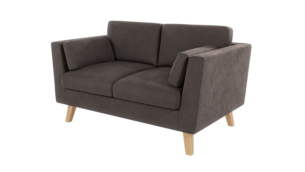 Wohnli Möbelsuche - Skandinavisches Sofa 2-Sitzer aus Mikrofaser-Stoff