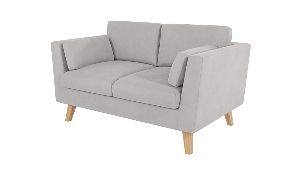 Wohnli Möbelsuche - Skandinavisches Sofa 2-Sitzer aus Mikrofaser-Stoff