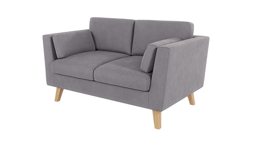 Wohnli Möbelsuche - Skandinavisches Sofa 2-Sitzer aus Mikrofaser-Stoff