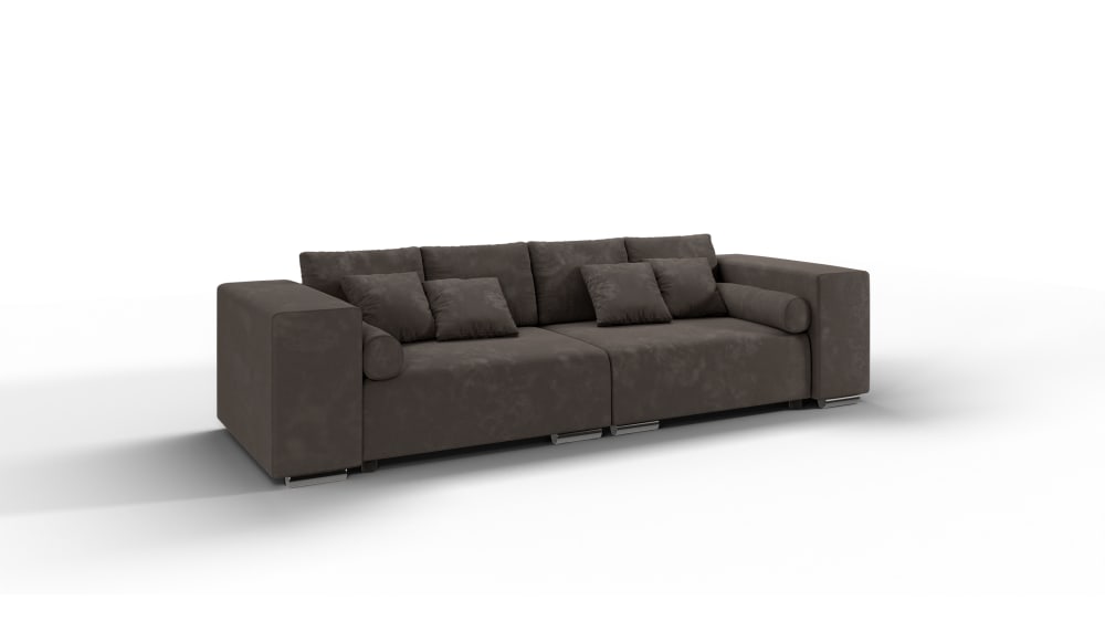 Wohnli Möbelsuche - Modernes Big Schlafsofa 5-Sitzer aus Mikrofaser-Stoff