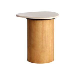 Marmorbeistelltisch in weißer Farbe 41x37x44cm 41x44x37cm Marmor Weiß Kodu Möbel Wohnzimmermöbel Beistelltische