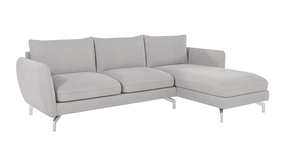 Wohnli Möbelsuche - Modernes Ecksofa mit Ottomane aus Mikrofaser-Stoff