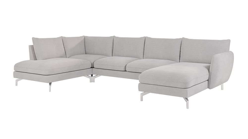 wohnli-moebel-suche-M24013074 Wohnli Möbelsuche - Wohnlandschaft mit Silber-Füßen aus Mikrofaser-Stoff