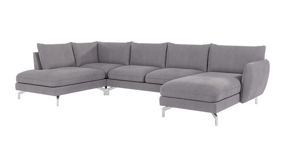 wohnli-moebel-suche-M24013078 Wohnli Möbelsuche - Wohnlandschaft mit Silber-Füßen aus Mikrofaser-Stoff