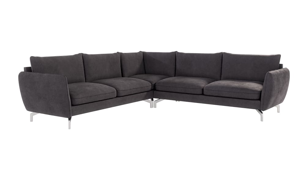 wohnli-moebel-suche-M24013083 Wohnli Möbelsuche - Modernes Ecksofa mit Silber-Füßen aus Mikrofaser-Stoff