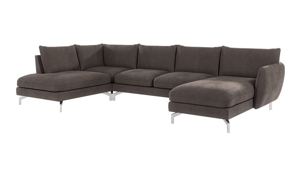 wohnli-moebel-suche-M24013086 Wohnli Möbelsuche - Wohnlandschaft mit Silber-Füßen aus Mikrofaser-Stoff