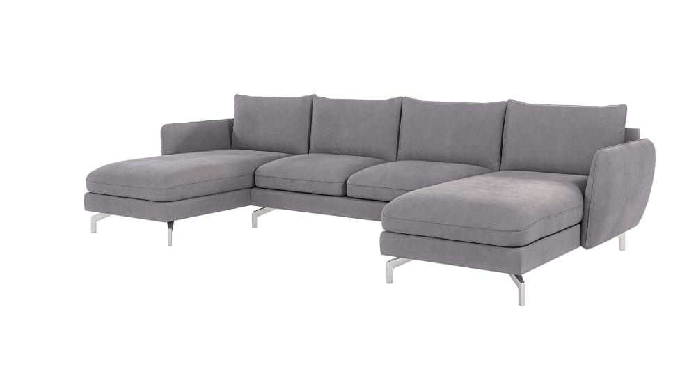 wohnli-moebel-suche-M24013092 Wohnli Möbelsuche - Wohnlandschaft mit Silber-Füßen aus Mikrofaser-Stoff