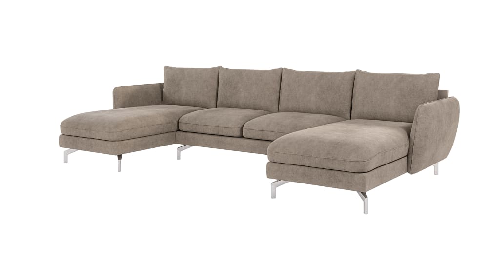 wohnli-moebel-suche-M24013098 Wohnli Möbelsuche - Wohnlandschaft mit Silber-Füßen aus Mikrofaser-Stoff