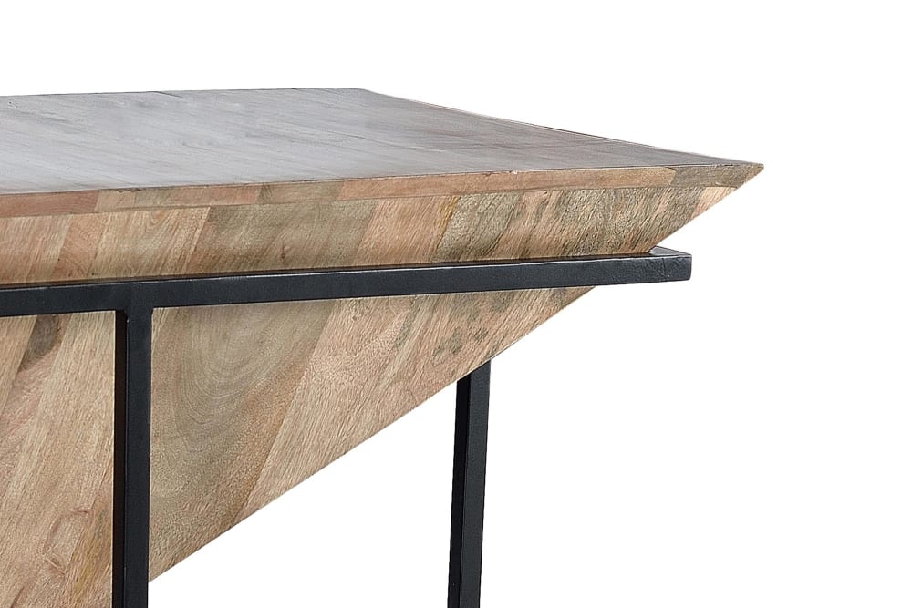 wohnli-moebel-suche-M24013105-1 Couchtisch aus Mangoholz und Metall 100x62x60cm Holz Braun GINER Y COLOMER Möbel Wohnzimmermöbel Couchtische