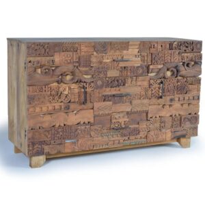 wohnli-moebel-suche-M24013147-1 Sideboard aus recyceltem Mangoholz 150x92x50cm Holz Braun GINER Y COLOMER Möbel Esszimmermöbel Sideboards, Highboards & niedrige Anrichten
