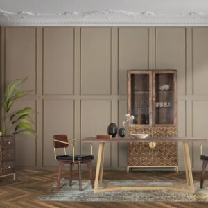wohnli-moebel-suche-M24013170-1 Vitrine aus Mangoholz und Metall 100x200x40cm Holz Braun GINER Y COLOMER Möbel Esszimmermöbel Vitrine und Vitrinenschrank