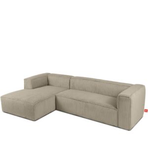 Wohnli Möbelsuche - Modernes Ecksofa Links aus breitem Cordstoff