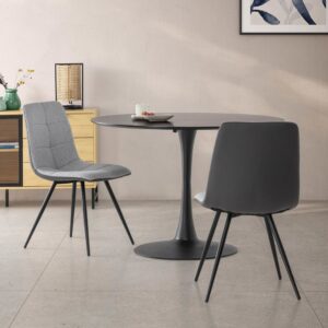 grauer Stoff und Kunstleder