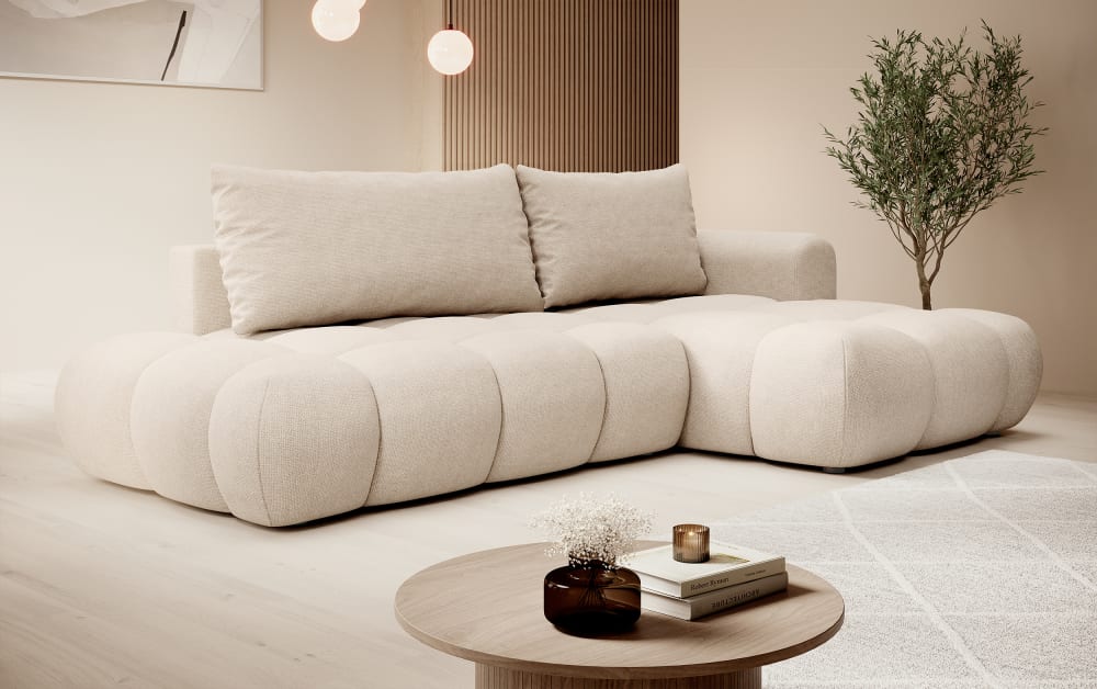 Chenille-Bezug in Beige