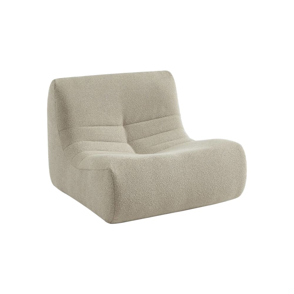 Wohnli Möbelsuche - Sessel mit strukturiertem Bouclé-Bezug beige 1-Sitzer