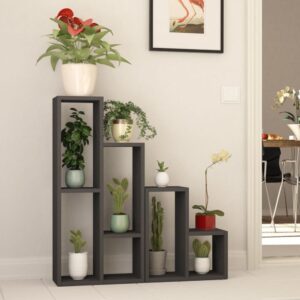 wohnli-moebel-suche-M24016061-1 Regal mit 10 Fächern H89 cm - Anthrazitgrau 42x89x20cm Spanplatte Grau Calicosy Möbel Wohnzimmermöbel Regale
