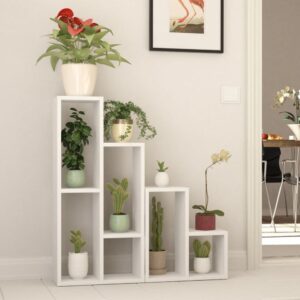 wohnli-moebel-suche-M24016067-1 Regal mit 10 Fächern H89 cm - Weiß 42x89x20cm Spanplatte Weiß Calicosy Möbel Wohnzimmermöbel Regale