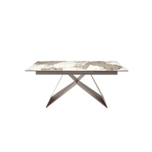 wohnli-moebel-suche-M24016476-1 Ausziehbarer Esstisch Rechteckig porzellanmarmor 90x76x180cm Marmor Weiß Angel Cerda Möbel Esszimmermöbel Esstische