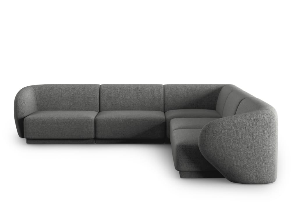 wohnli-moebel-suche-M24022401 Wohnli Möbelsuche - 6-Sitzer modulares symmetrisches Ecksofa aus Chenille-Stoff dunkelgrau