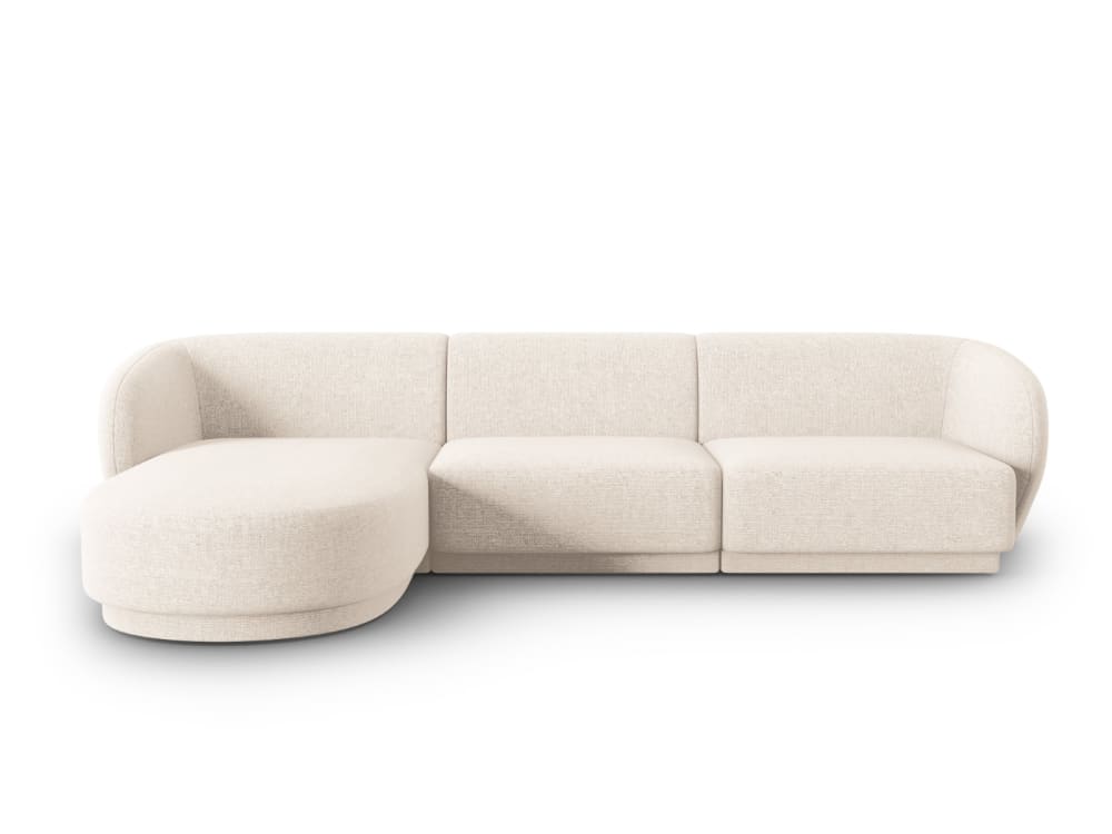 Wohnli Möbelsuche - 4-Sitzer modulares Ecksofa links Chenille-Stoff