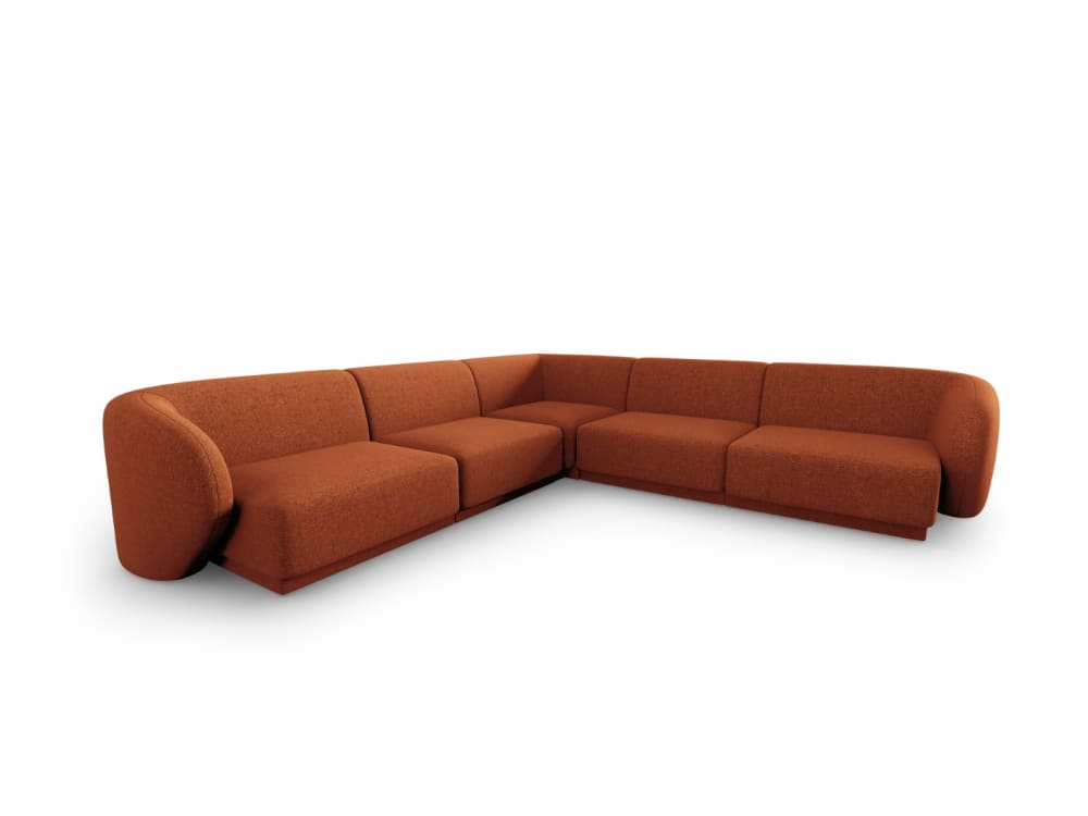6-Sitzer modulares symmetrisches Ecksofa aus Chenille-Stoff terrakotta 265x74x265cm Stoff Braun CXL by Christian Lacroix Sofas und Sessel Sofas Ecksofas