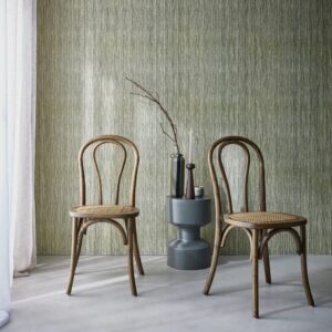 2er Set abgerundete Holz- und Rattanstühle antikbraun x 2 49x90x48cm Holz Braun sweeek Möbel Esszimmermöbel Stühle