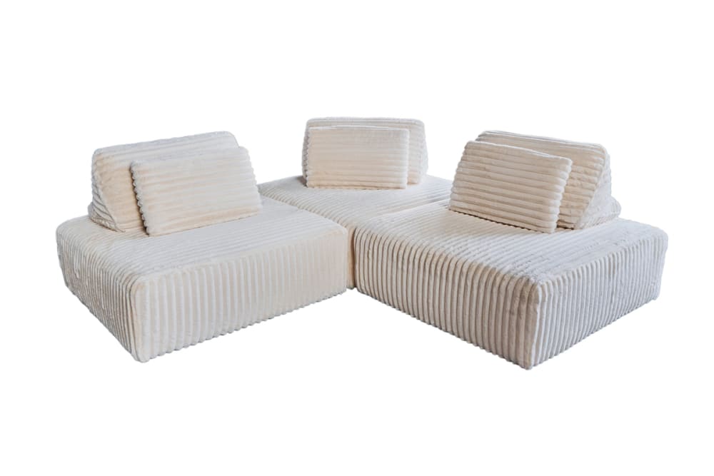 Wohnli Möbelsuche - Modulares 3-Sitzer Sofa mit Kissen aus Breitcord