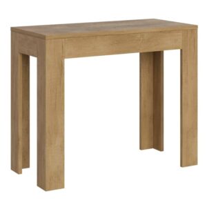 Wohnli Möbelsuche - Ausziehbarer Konsolentisch 90x42/198 cm in Holzoptik Eiche Natur