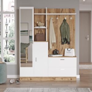 wohnli-moebel-suche-M24028015-1 Design-Flurmöbel im skandinavischen Stil 140x181x36cm Spanplatte Braun Concept Usine Möbel Esszimmermöbel Sideboards, Highboards & niedrige Anrichten