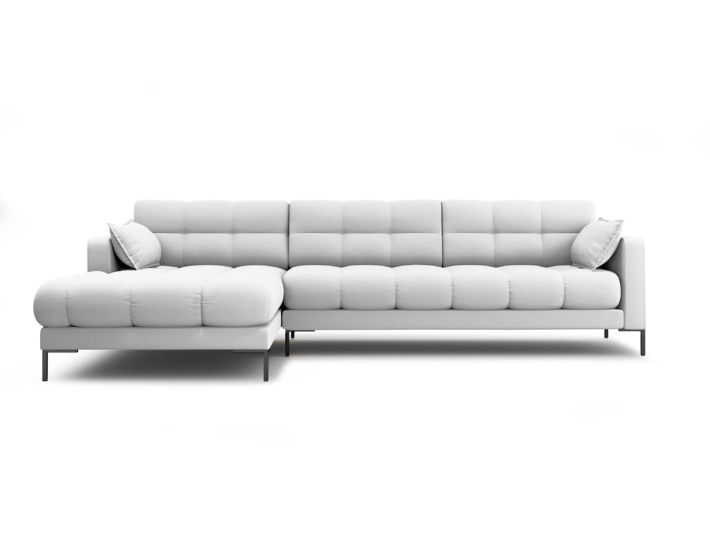 wohnli-moebel-suche-M24031168 Wohnli Möbelsuche - 5-Sitzer Ecksofa links aus strukturiertem Stoff hellgrau