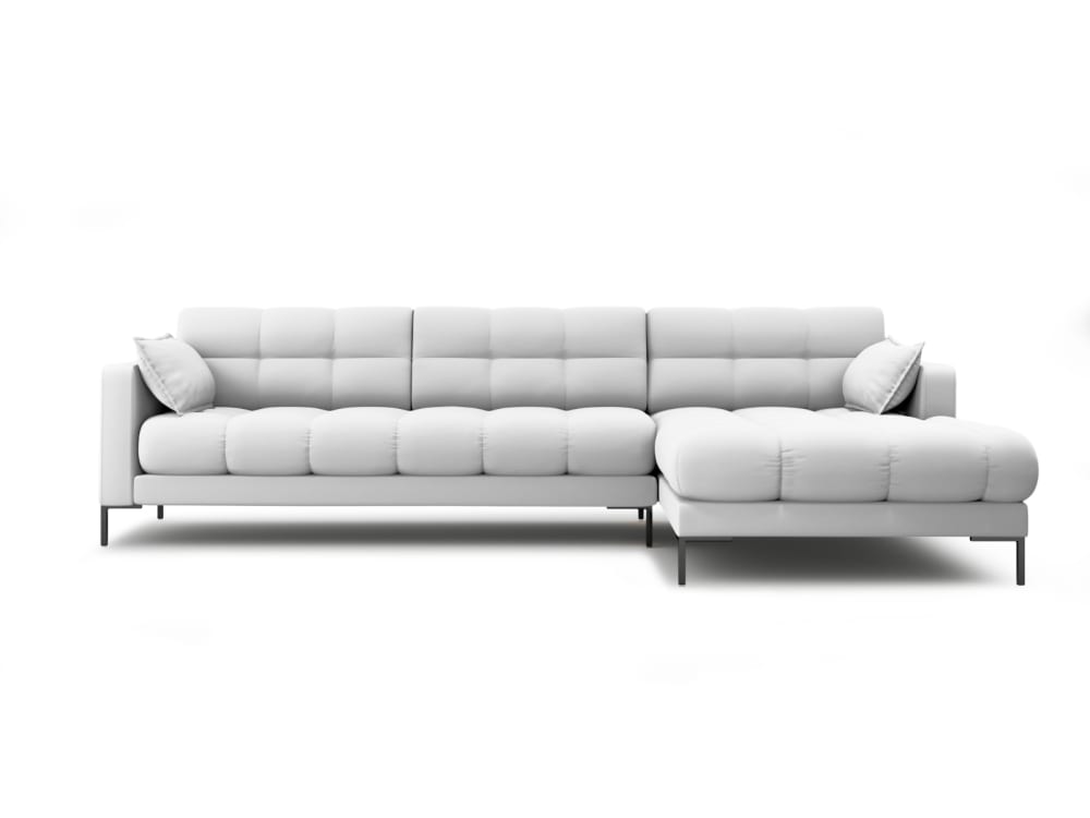 wohnli-moebel-suche-M24031208 Wohnli Möbelsuche - 5-Sitzer Ecksofa rechts aus strukturiertem Stoff hellgrau