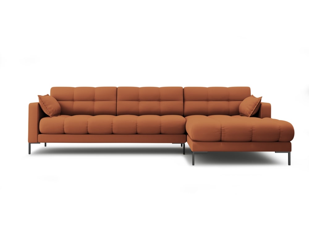 wohnli-moebel-suche-M24031210 Wohnli Möbelsuche - 5-Sitzer Ecksofa rechts aus strukturiertem Stoff ziegelstein