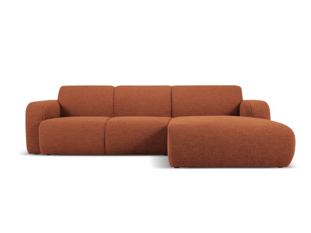 Wohnli Möbelsuche - 4-Sitzer Ecksofa rechts aus Boucle braun