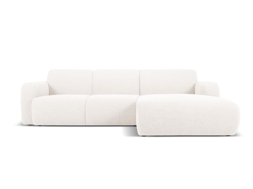 Wohnli Möbelsuche - 4-Sitzer Ecksofa rechts aus Boucle weiß
