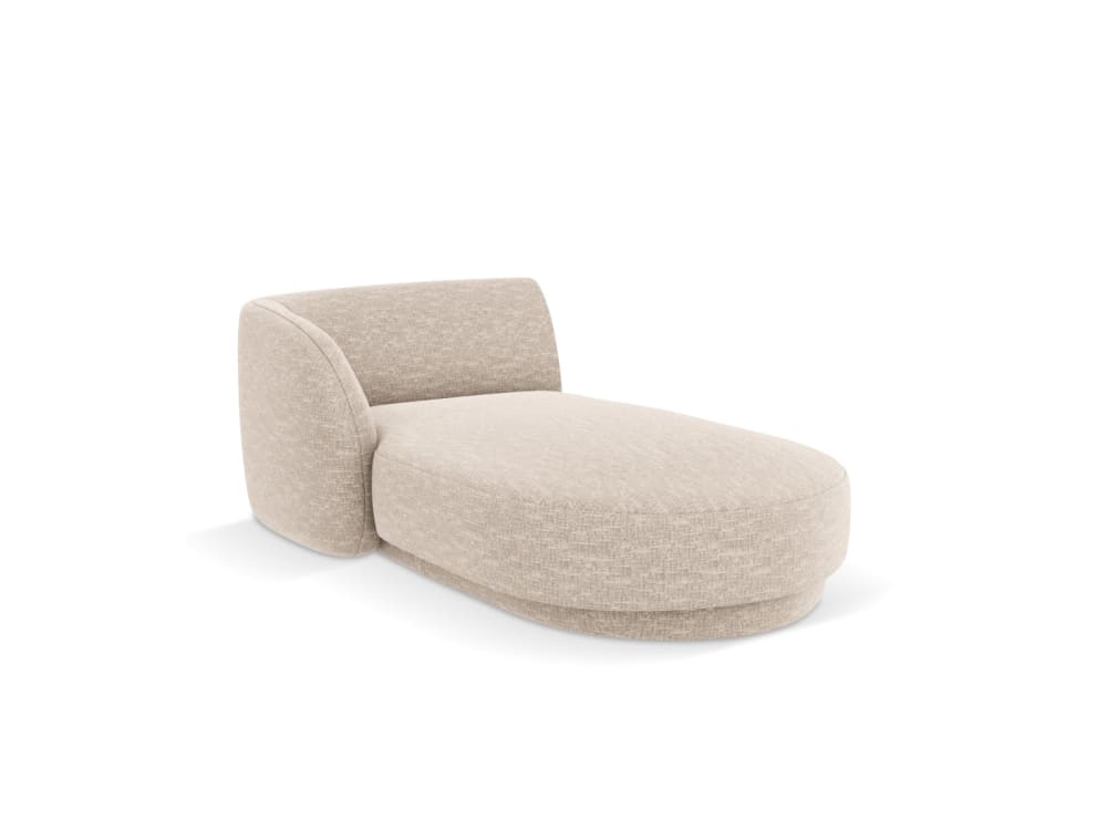 wohnli-moebel-suche-M24031309-1 Chaiselongue links aus Chenille-Stoff beige 156x70x90cm Stoff Beige Micadoni Home Sofas und Sessel Sofas Recamieren
