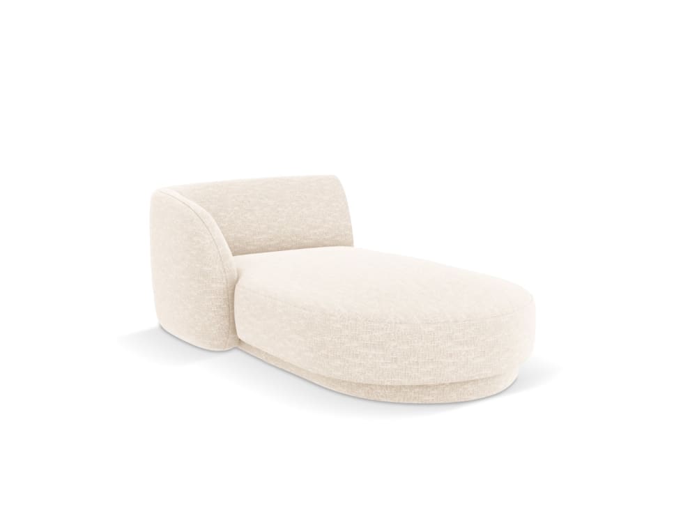 wohnli-moebel-suche-M24031338-1 Chaiselongue links aus Chenille-Stoff leichtes beige 156x70x90cm Stoff Beige Micadoni Home Sofas und Sessel Sofas Recamieren
